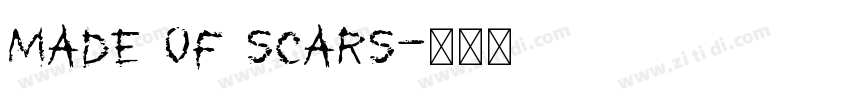 made of scars字体转换